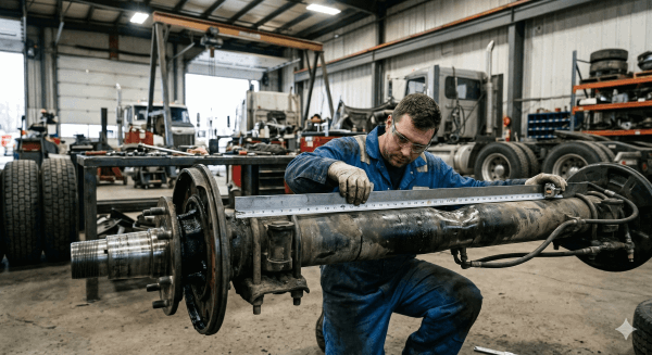 diagnosing bent axle issues related to trailer suspension alignment